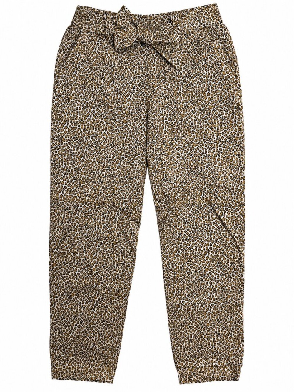 Banana Republic NWT Leopard Tie-Waist Cropped Pants XS Lyocell
